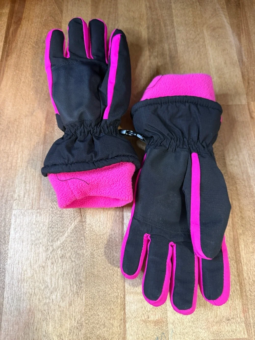 Kids Winter Ski Gloves - Pink/Black